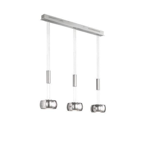 Kovinska LED zatemnitvena viseča svetilka v srebrni barvi Colette – Fischer & Honsel