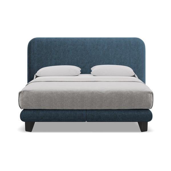 Modra boxspring postelja 140x200 cm Ilima – Makamii-image-2