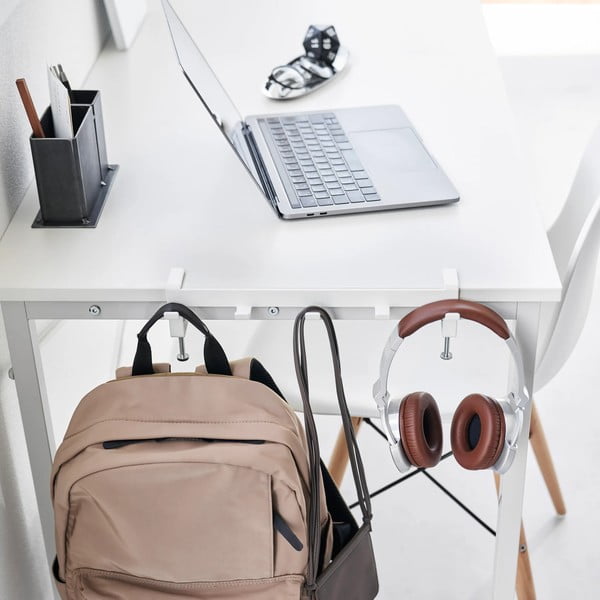 Mat bel jeklen nastavljiv obešalnik Tower – YAMAZAKI-image-1