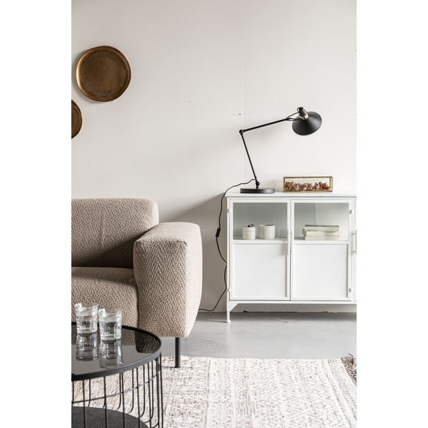 Črna namizna svetilka s kovinskim senčilom (višina 70 cm) Jona – White Label-image-3