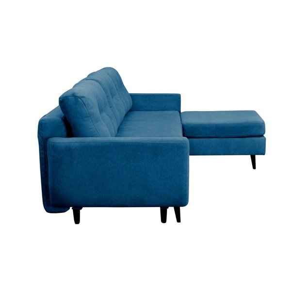 Turkizna raztegljiva sedežna garnitura s črnimi nogami Mazzini Sofas Hortensia, desni kot-image-2