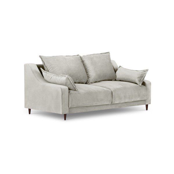 Bež žametna zofa Mazzini Sofas Freesia, 150 cm-image-2