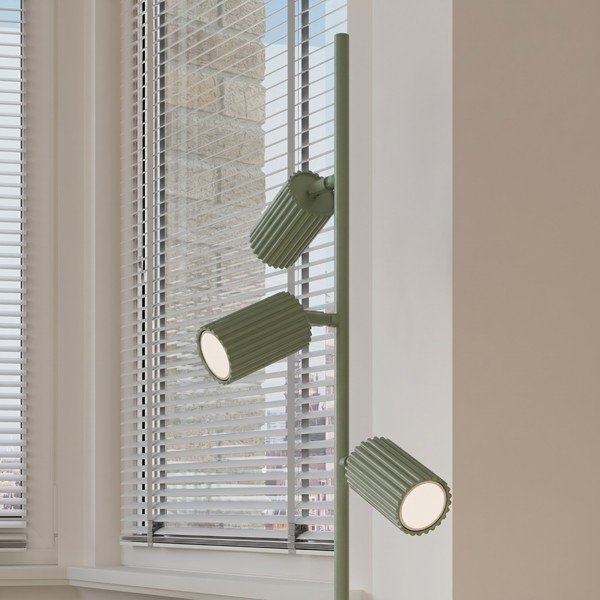 Zelena aluminijasta stoječa svetilka z upogljivo konstrukcijo (višina 155 cm) Gleam – Sollux-image-2