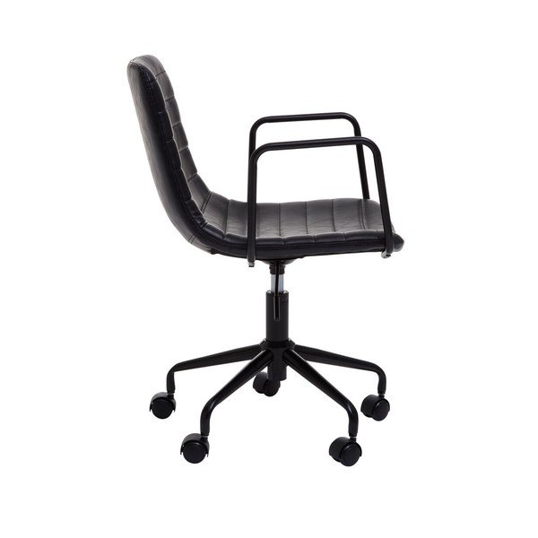 Črn pisarniški stol iz umetnega usnja Forbes – Premier Housewares-image-3