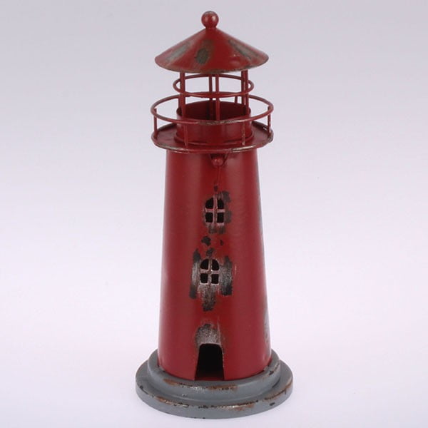 Kovinski viseči svečnik Rdeči svetilnik, 22 cm