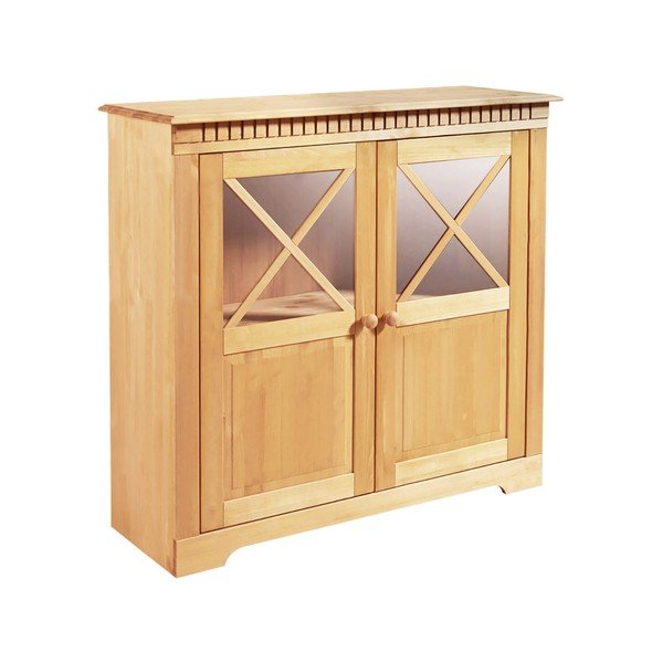 Vitrina iz masivnega bora v naravni barvi 95x35 cm Lisa – Støraa-image-2