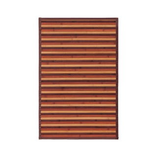 Gorčično rumena in rjava bambusova preproga 60x90 cm – Casa Selección
