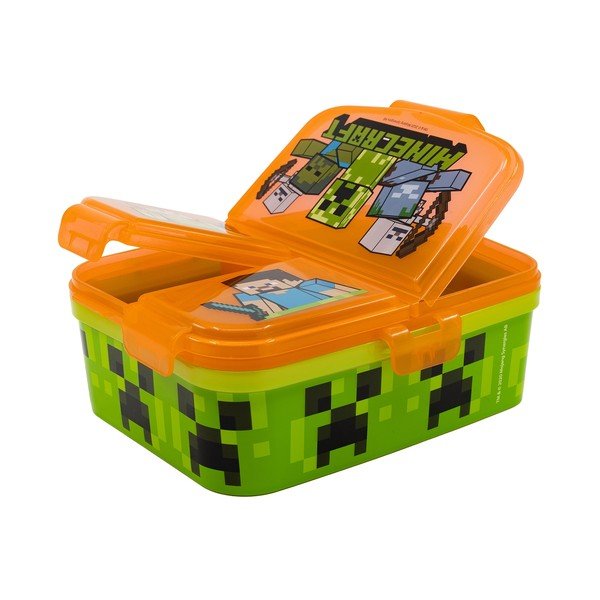 Oranžna plastična otroška posoda za malico Minecraft – STOR-image-1