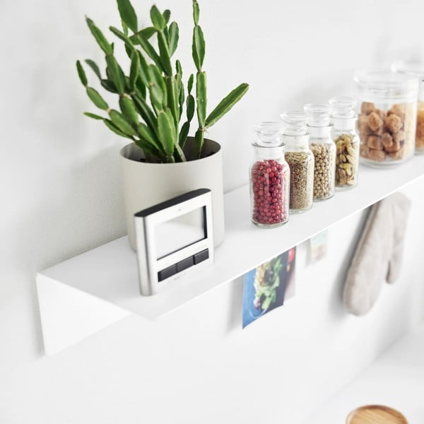 Bela kovinska polica 90 cm – YAMAZAKI-image-2