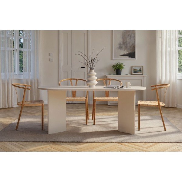 Jedilna miza v polsijajnem dekorju 89,5x180 cm Sablin – Kalune Design-image-2
