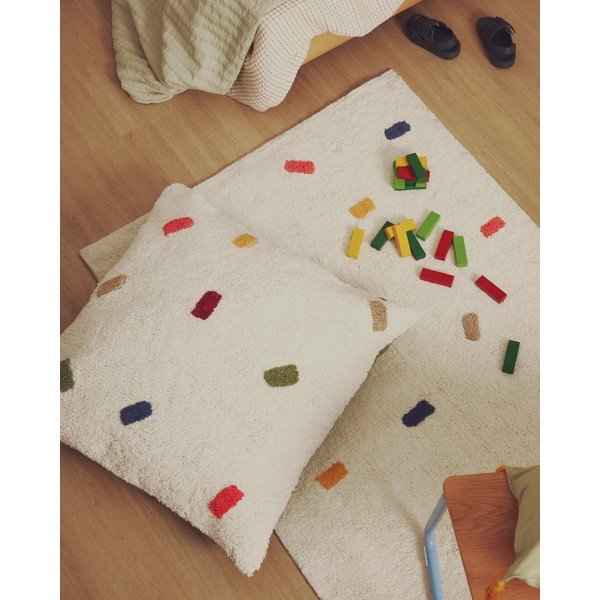 Kremno bela bombažna otroška preproga 90x150 cm Epifania – Kave Home-image-1