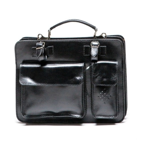 Črna usnjena torbica Luisa Vannini Domenica