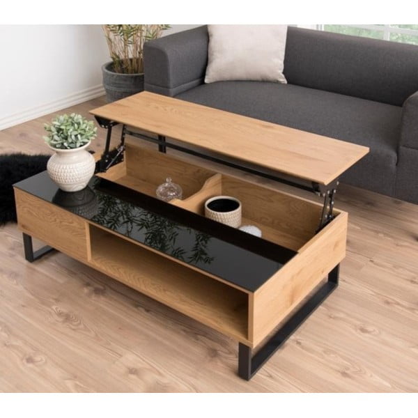 Črna mizica 110x60 cm Azalea - Actona-image-1