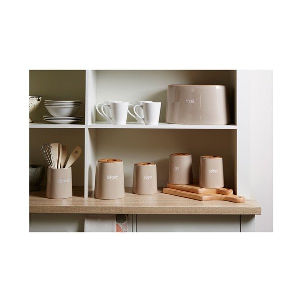 Krem posoda za sladkor s pokrovom iz bambusa Premier Housewares Fletcher, 800 ml-image-1