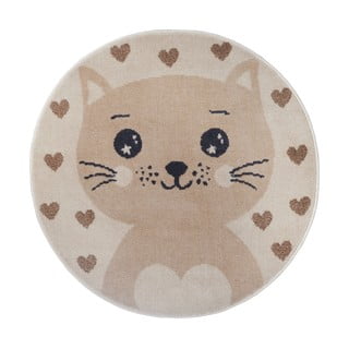 Bež otroška preproga ø 100 cm Cat – Hanse Home