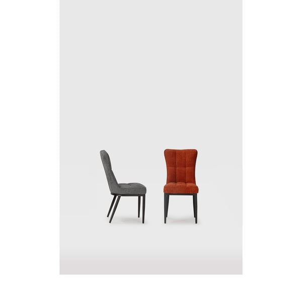 Jedilni stoli v kompletu 2 ks v barvi terakote Damon – Marckeric-image-2