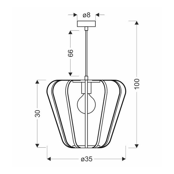 Črna kovinska viseča svetilka ø 35 cm Jonas - Candellux Lighting-image-2