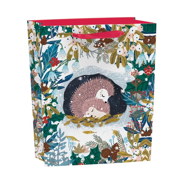 Darilna vrečka z božičnim motivom 25x10 cm Snowy Sanctuary – Roger la Borde
