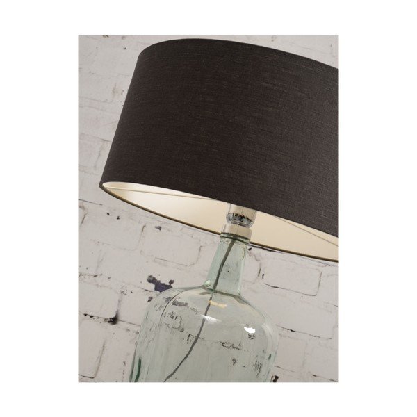 Namizna svetilka s temno sivim senčnikom in strukturo iz recikliranega stekla Good&Mojo Murano, ⌀ 30 cm-image-1