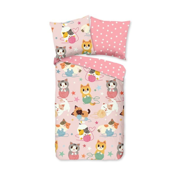Bombažna otroška posteljnina za otroško posteljico 100x135 cm Cats – Bonami Selection