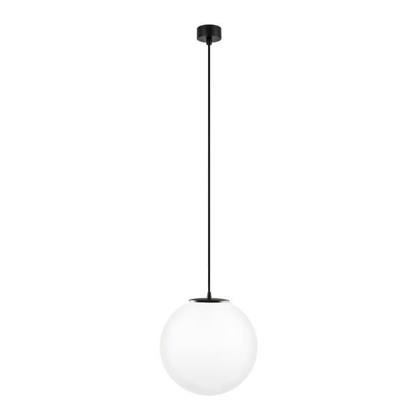 Bela stropna svetilka s črnim kablom Sotto Luce Tsuri, ∅ 30 cm