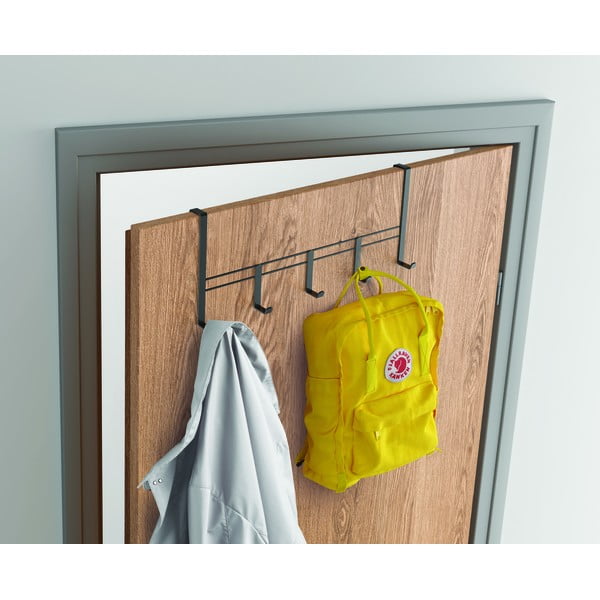 Črn kovinski obešalnik za vrata 38 cm Lava - Metaltex-image-1