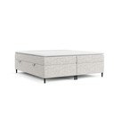 Svetlo siva boxspring postelja s prostorom za shranjevanje 160x200 cm Araya – Maison de Rêve
