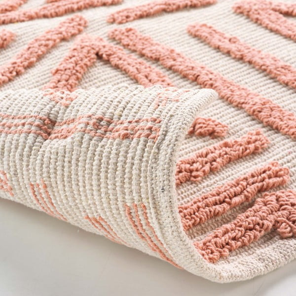 Rožnata/kremno bela pralna preproga 60x90 cm Athena – douceur d'intérieur-image-3