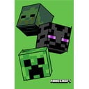 Zelena otroška odeja iz flisa 100x150 cm Minecraft "The Mobs" – Jerry Fabrics