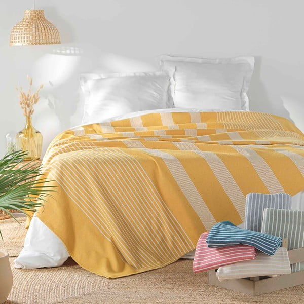 Rumeno pregrinjalo 220x240 cm Adele – douceur d'intérieur-image-3