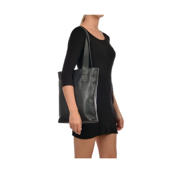 Črna usnjena torbica Mangotti Torbe Agatha-image-4