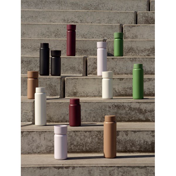 Bordo rdeč termo lonček iz nerjavečega jekla 400 ml Singles – Zone-image-3