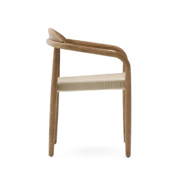 Jedilni stol iz masivnega lesa v bež in naravni barvi Nina – Kave Home-image-3