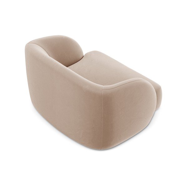 Bež žameten fotelj Miley – Micadoni Home-image-4
