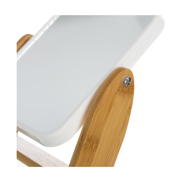 Kozmetično ogledalo z bambusovim okvirjem 16x19,5 cm – Casa Selección-image-2