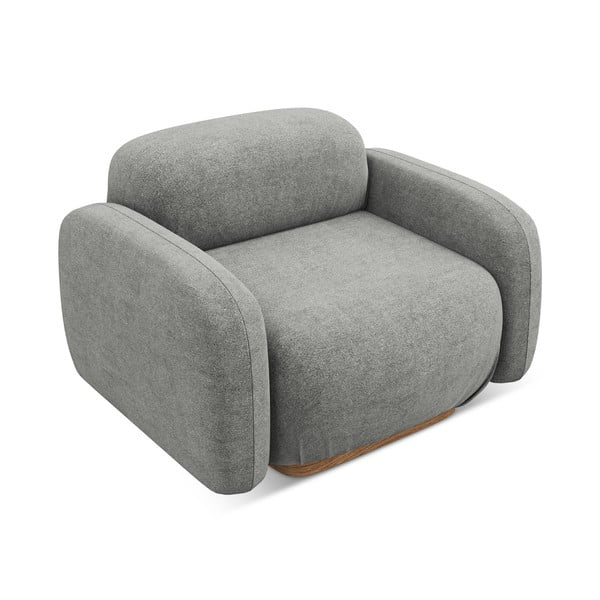 Siv modul za sedežno garnituro iz tkanine bouclé Ailani – Makamii-image-2