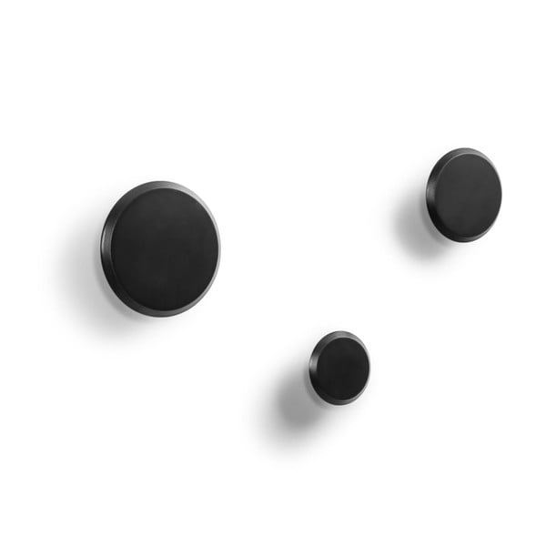 Črni leseni stenski obešalniki v kompletu 3 ks Nadua – Kave Home