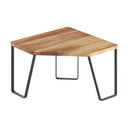 Mat črna/naravna lesena kotna dodatna kuhinjska polica 25x25 cm York – Metaltex