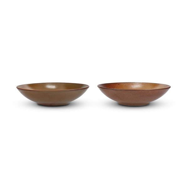Rjav jušni porcelanast krožnik ø 26 cm Ovio – BonBistro-image-2