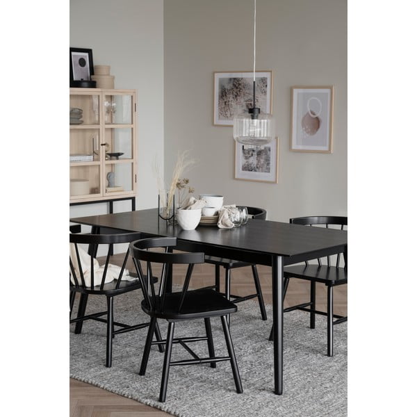 Črna jedilna miza Rowico Lotta, 180 x 90 cm-image-2