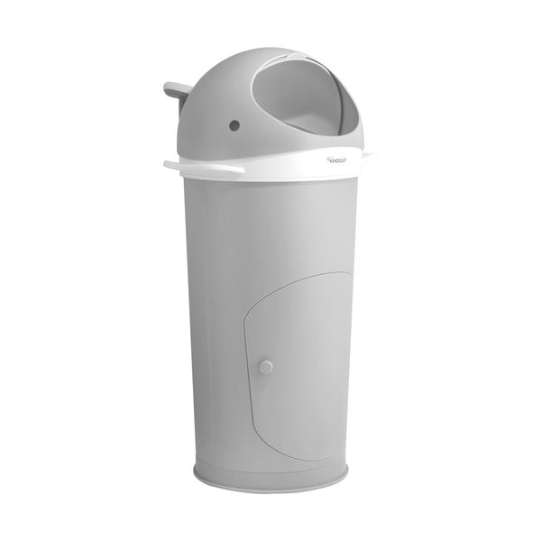 Svetlo siv plastičen koš za plenice 25 l Whale – Kindsgut