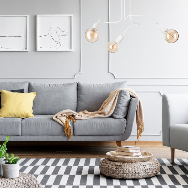 Bela stropna svetilka 55x55 cm Domino – LAMKUR-image-3