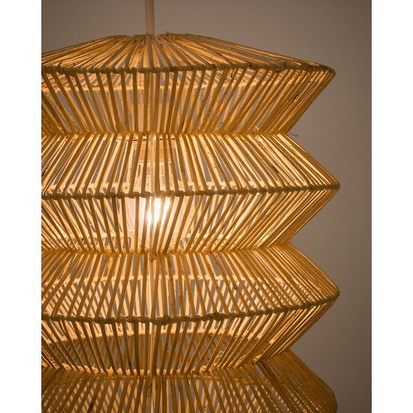 Viseča svetilka v naravni barvi s senčilom iz ratana Dakit – Kave Home-image-2