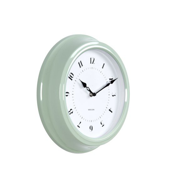 Zelena stenska ura Karlsson Fifties, premer 30 cm-image-1