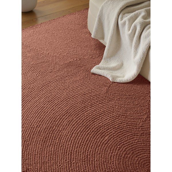 Ročno tkana volnena preproga v barvi terakote 80x150 cm Calmio – Hanse Home-image-2