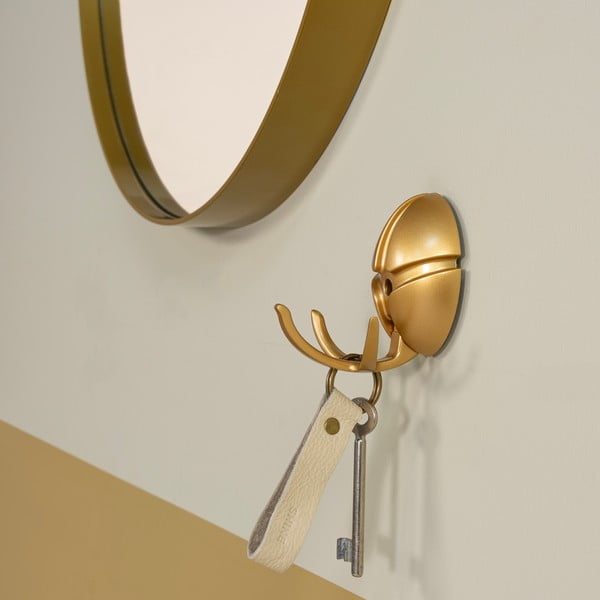 Plastičen stenski obešalnik v zlati barvi Tick – Spinder Design-image-3