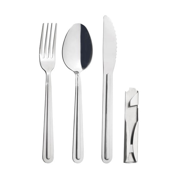 Pribor iz nerjavečega jekla v srebrni barvi 4 ks KEMP – Orion