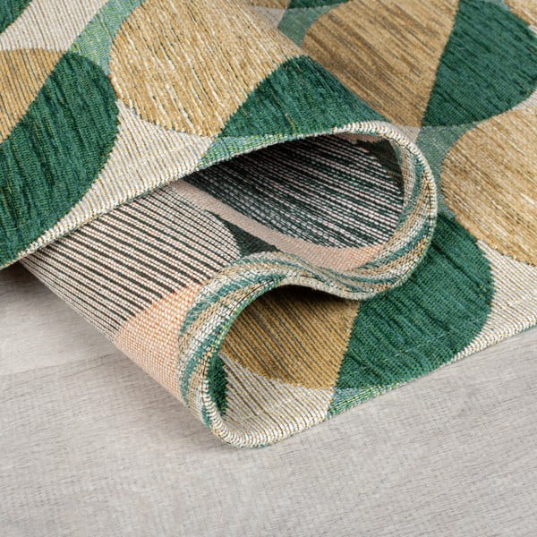 Rumena/zelena preproga 120x170 cm Carlos Circle Geo – Flair Rugs-image-2
