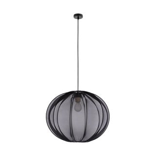 Črna viseča svetilka s tekstilnim senčilom ø 52 cm Mellow – Candellux Lighting