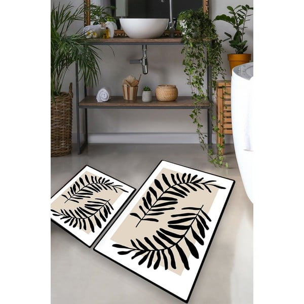 Bež kopalniške preproge v kompletu 2 ks 60x100 cm Casting – Foutastic-image-1